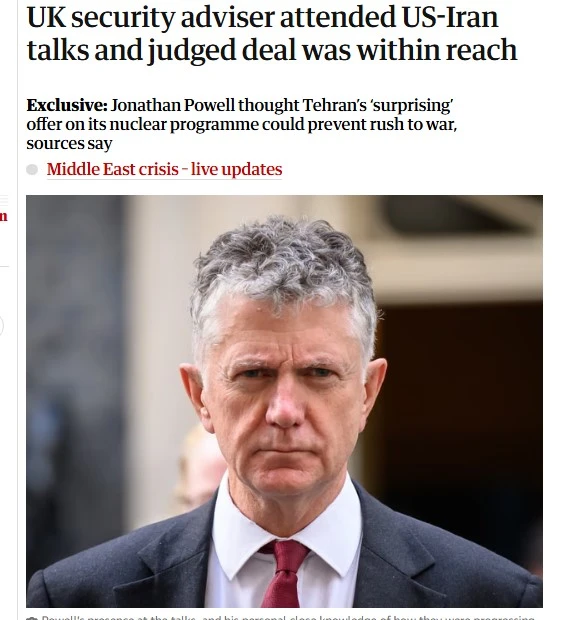 যুক্তরাষ্ট্র-ইরান আলোচনায় অংশ নিয়ে সমঝোতা নাগালের মধ্যে ছিল বলে মনে করেছেন যুক্তরাজ্যের নিরাপত্তা উপদেষ্টা